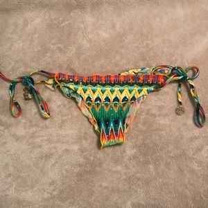 Luli Fama Wavy Ruched Tie Side Bottom